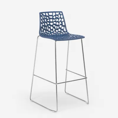 Immagine prodotto di Sgabello da cucina Grand Soleil 74 cm design Spider Slitta - Blu