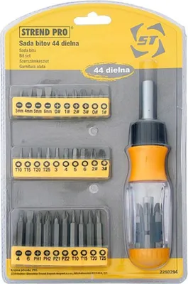 Produktbild von Satz Bits Strend Pro BSY240, 44-teilig, mit Ratschenschraubendreher, Cr-V