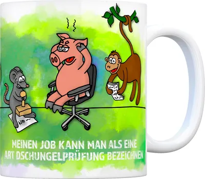 Produktbild von Kaffeebecher mit Spruch: Meinen Job kann man auch als eine ... Kaffeetasse