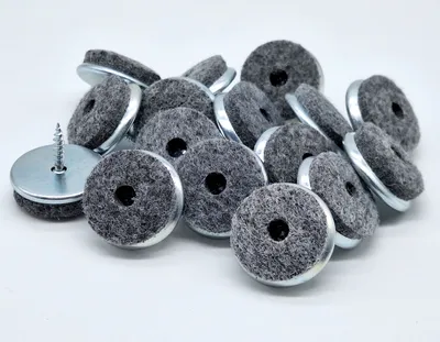Produktbild von 16 Stk Möbelgleiter Filzgleiter Stuhlgleiter Metall mit Schraube Ø 28 mm