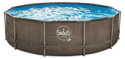 Zdjęcie produktu dla Mountfield ELITE BASEN Z RAMa Z WIKLINY 5,49 x 1,22 m ciemna wiklina (podwojny rattan)