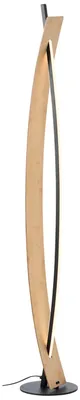 Produktbild von Brilliant Visby LED Stehleuchte 120cm 18W Warmweiß Schwarz Natur G70900/76
