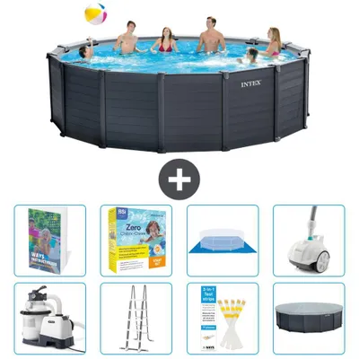 Produktbild von Graphite Panel Pool Rund - 478x124 cm - 9-teilig  S544