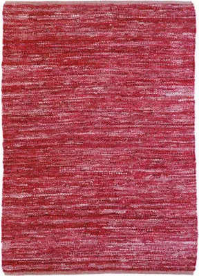 Produktbild von Teppich aus geflochtenem Burgunderleder, 120x170 cm