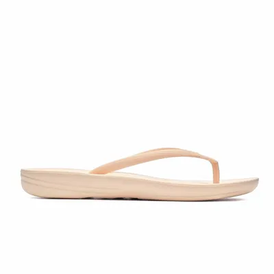 Produktbild von Fitflop Iqushion Damen Zehensandalen Beige Flach Kunststoff Sommer Schlüpfen E54A41