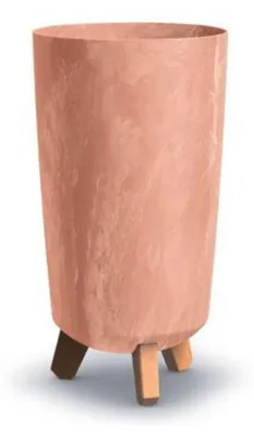 Image de nabbi Pot plastique sur pieds DGTL240E 23,9 cm - terre cuite