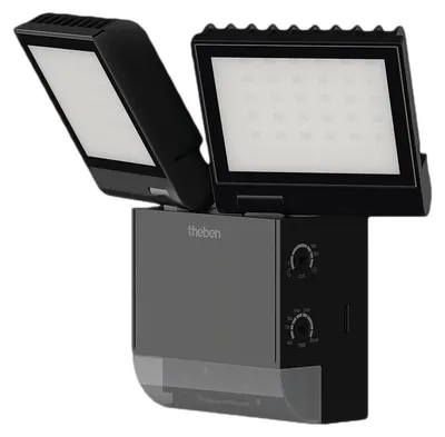 LED-Strahler 17 W 4000 K schwarz Bewegungsmelder Wandmontage