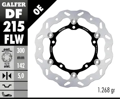 Produktbild von Bremsscheibe Set Galfer 2x DF215FLW WAVE® schwimmend vorne 300x5mm für Kawasaki Ninja Z 650 / 900 ccm Bj. 2016 - 2023