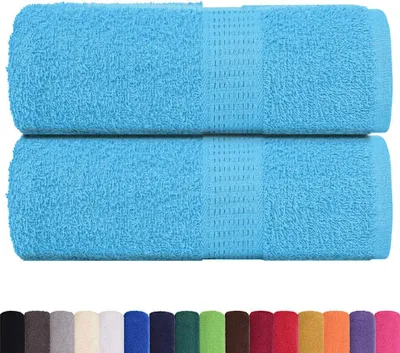 Obrázek produktu pro vidaXL Ručníky FROGN, 2 ks, tyrkysové, 30 x 30 cm, 360 g/m²