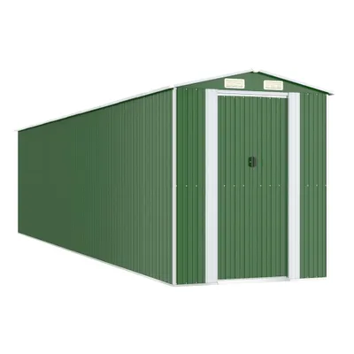 Produktbild von Geräteschuppen Grün 192x855x223 cm Verzinkter Stahl