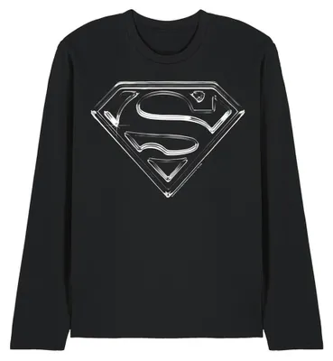 Obrázek produktu pro Superman – tričko pro muže/ženy, uni, s dlouhým rukávem TV33280 (L) (černé)