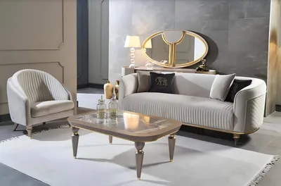 Produktbild von Sofagarnitur 3+1 Sitzer Sofas im italienischen Stil Designer Polster Sofas Neu