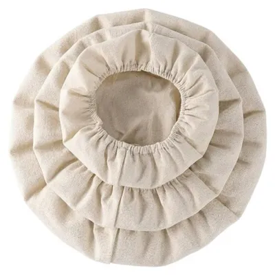 Produktbild von Runde Gärtücher aus Leinen - 3-teiliges Set für Brotbackformen - Antihaft-Teigtücher - 20 cm, 25 cm und 30 cm