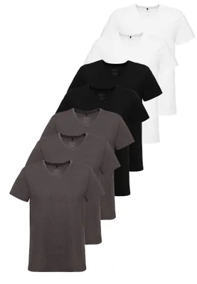 Produktbild von Tazzio Herren T-Shirt V-Ausschnitt 7er-Pack E107 (Mix TZJ-1, M)