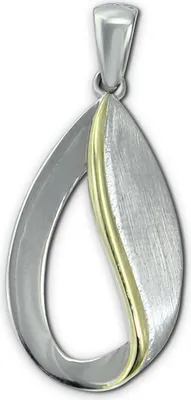 Image de SilberDream Colliers pendentif 925 argent larme or Femme Bijoux SDH4379T