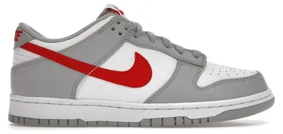 Produktbild von Nike Dunk Low White Wolf Grey University Red (GS) - EU 39