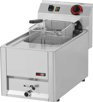 Immagine prodotto di Friggitrice KBS con rubinetto di scarico - 1 vasca, 8 litri, acciaio inox