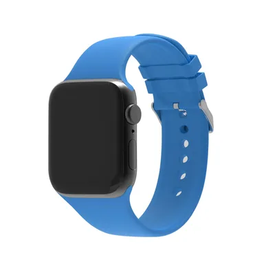 Produktbild von Strap-it Apple Watch 8 Silikon-Schnallenband (Hellblau)