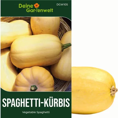 Produktbild von Spaghetti-Kürbis Vegetable Spaghetti Samen - Cucurbita pepo - Spaghetti-Kürbissamen - Gemüsesamen - Saatgut für 5 Pflanzen