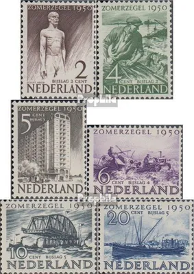 Produktbild von Briefmarken Niederlande 1950 Mi 552-557 (kompl.Ausg.) postfrisch Sommermarken