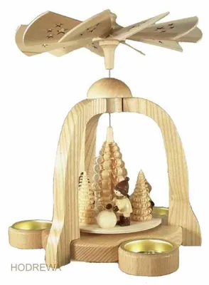 Produktbild von Tischpyramide Winterkinder Wald Höhe 22cm NEU