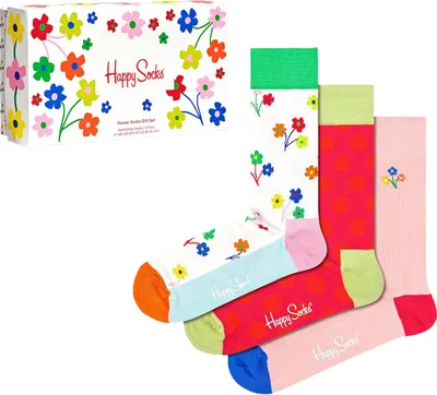 Produktbild von 41-46|Happy Socks Flower Power Geschenkset Socken 3 Paar XFLO08-3300
