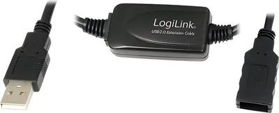 Produktbild von LogiLink USB 2.0 Verlängerungskabel 15m akt. Repeater schwa