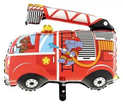 Produktbild von Folienballon Feuerwehrauto, 23"" 1 Stk.