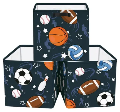 Produktbild von Set von 3 Faltbaren Aufbewahrungsboxen für Kleidung und Spielzeug