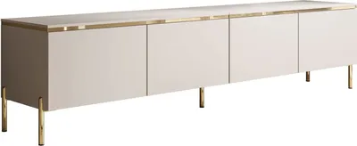 Obrázek produktu pro TV skříňka CELINE KASCHMIR 200 cm na rovných zlatých nohách