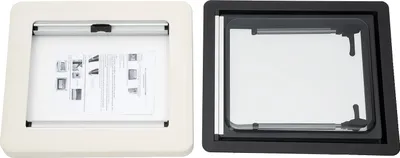 Immagine prodotto di Finestra di ventilazione con cerniera, apertura regolabile a 70°, struttura resistente, bianco