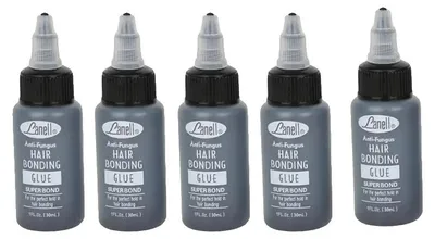 Productafbeelding van Haarverlengingslijm, snel drogend, niet-giftige formule, 5 stuks, 1 ounce (30 ml)