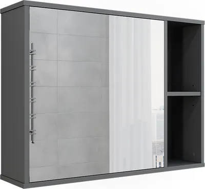 Produktbild von Badspiegelschrank Vicco Leano Anthrazit/Bergeiche 80 x 60 cm, Model 52129