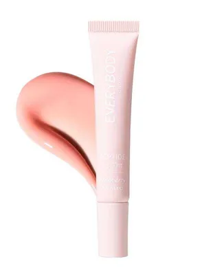 Produktbild von EVERYBODY LONDON - feuchtigkeitsspendender Lip Balm Lippen Lotion mit Soft Tint und Peptiden, Lippenbalsam mit Hyaluronsäure, 10 ml (Raspberry Puddi)