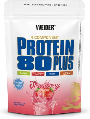 Image de Weider Protein 80 Plus - Sachet de 500g à la fraise