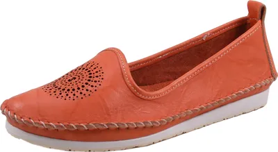 Produktbild von Andrea Conti 0023410 Damen Ballerina Mokassins Leder Slipper, Größe:42 EU, Farbe:Orange