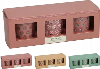 Obrázok produktu pre Sada 3 vonných sviečok po 45 g elegantných príchutí každá s dobou horenia 10 h