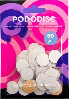 Zdjęcie produktu dla Staleks PodoDisc Pro Expert Białe wymienne nakładki S gradacja 80, 50 sztuk