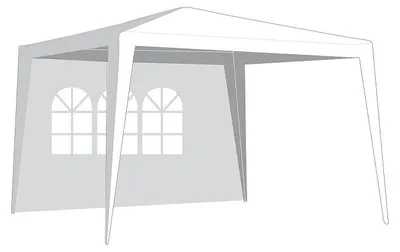 Produktbild von VETRO-PLUS Seitenwände Garten Zelt mit Fenster, white