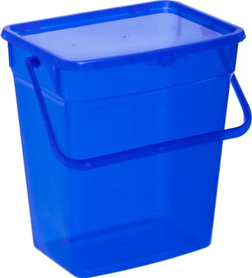Produktbild von plast team Waschmittelbox, 10 Liter, blau-transparent