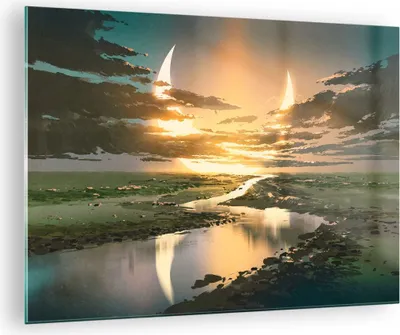 Produktbild von Bilder auf glas - natur natur - 70x50cm - Glasbilder - Wandbilder - Bilder - Kunstdruck - zum Aufhängen bereit - Wanddekoration aus Glas - Glas Bilder - Wandbild auf Glas - Einteilig - GAA70x50-4042