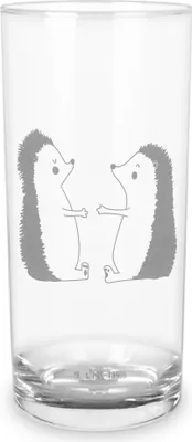 Produktbild von Mr. & Mrs. Panda Glas Igel Liebe 200 ml - Transparent - Geschenk, Freundin, Wasserglas, Cocktailglas, Trinkglas, Trinkbecher, Tumbler, Hochzeit, Hochzeitstag