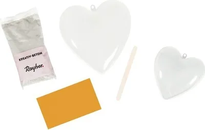 Produktbild von Bastelpackung Herz-Betonschale 14 cm