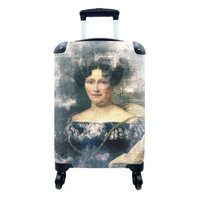 Produktbild von MuchoWow® Koffer Handgepäck Trolley Rollkoffer Kleine Reisekoffer mit 4 Rollen - Johanna Henriette Engelen - Dubois Drahonet - Zeitungsartikel - Cabin Size < 55x40x23 cm & 55x40x20 cm - Fotokoffer - Kabinenkoffer - Boardgepäck - Reise-Box - Reisekoffer - Reisegepäck - Koffer mit Bild - Trolley für Kinder