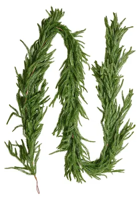 Productafbeelding van VEVOR kerstkrans, 2750 mm, realistische krans van Norfolk-den, dennengroen krans, kunstplantenkrans, geschikt voor kerstdecoratie binnen en buiten, op tafel, boven de schoorsteenmantel en op de schoorsteen