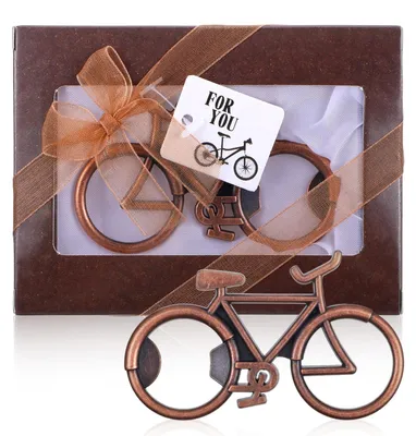 Fahrrad-Flaschenöffner, Vintage, Aluminium, braun, 11,3x8,3x1,6 cm