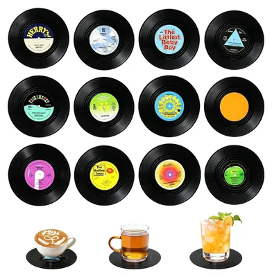 Obrázek produktu pro Omgoods – Sada 12 dekorativních podtácek z vinylu pro nápoje
