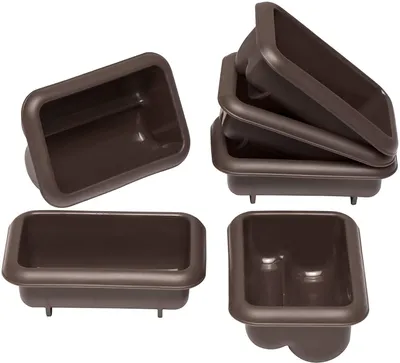 6er-Set Mini-Stollenformen aus Silikon, 9,1 x 5,6 x 3,9 cm