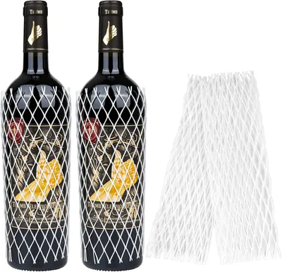 Imagen del producto de Fundas de malla para proteger botellas, paquete de 30 unidades, de 7,8 pulgadas, para el transporte de botellas