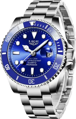 Produktbild von Watch, Herrenuhr Analoger Quarz Edelstähle, 3ATM Wasserdicht（30M）, Kalenderfunktion Leuchtzeiger, Armbanduhr Herren Business Erholung 3ATM Wasserdicht